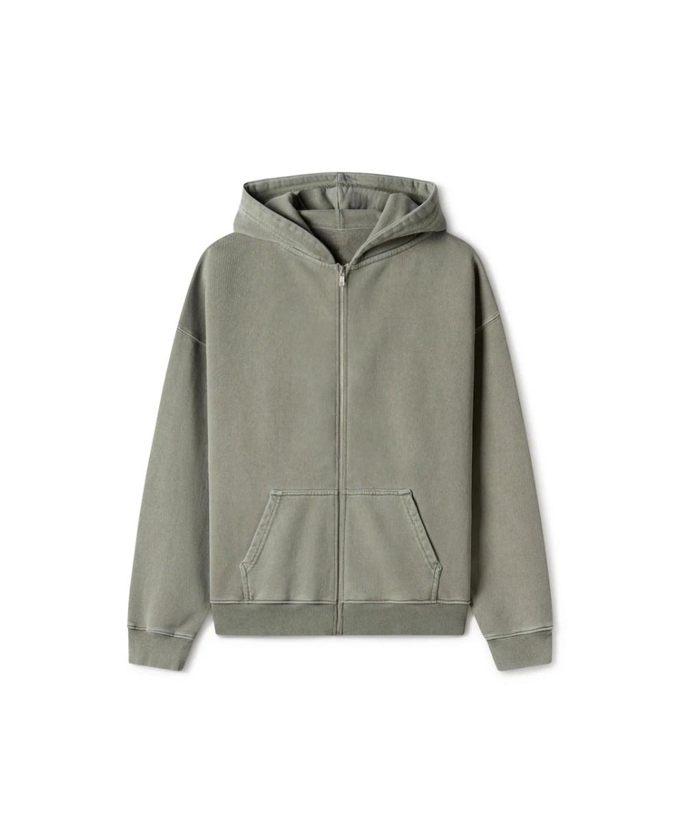 Faded Olive Green Heavy Zip
