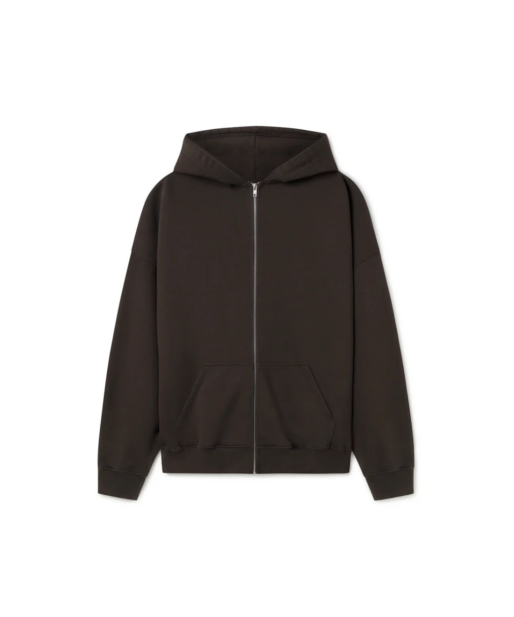 Chocolate Brown Heavy Zip
